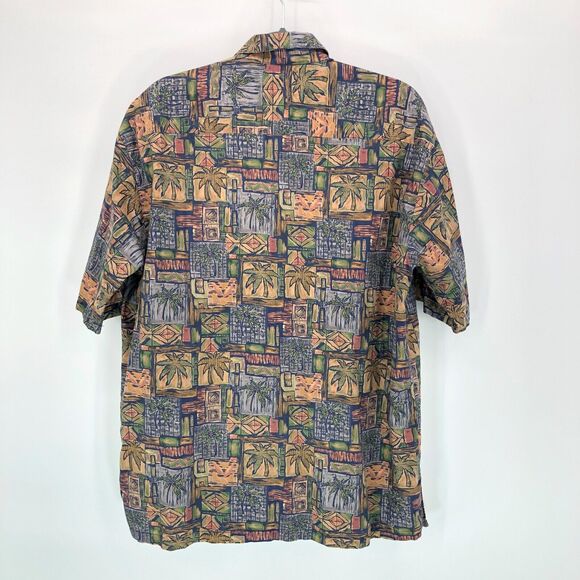 Vtg Tori Richard Hawaiian Shirt Cotton Lawn Mens Large Palm Tree Made in USA - Picture 5 of 5